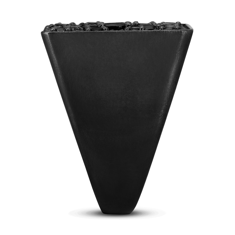 Main Image 3 of Men's 2 CT. T.W. Black Diamond Square-Top Ring in Oxidized Black Sterling Silver