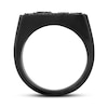 Thumbnail Image 4 of Men's 2 CT. T.W. Black Diamond Square-Top Ring in Oxidized Black Sterling Silver
