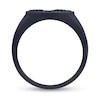 Thumbnail Image 3 of 1-3/4 CT. T.W. Black Diamond Oval-Top Ring in Oxidized Black Sterling Silver