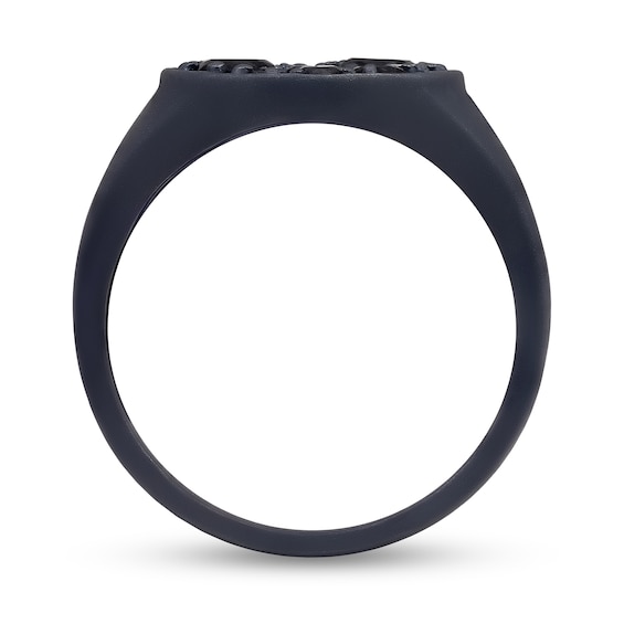 1-3/4 CT. T.w. Black Diamond Oval-Top Ring in Oxidized Black Sterling Silver