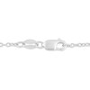 Thumbnail Image 4 of Oval Sky Blue Topaz and 1/8 CT. T.W. Diamond Tilted Frame Pendant in 10K White Gold