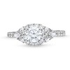 Thumbnail Image 2 of 1-5/8 CT. T.W. Certified Diamond Frame Tri-Sides Engagement Ring in 14K White Gold (I/SI2)