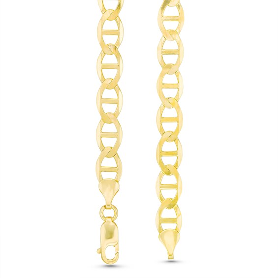 Men's 7.7mm Mariner Chain Necklace in Solid 14K Gold - 22"