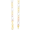 Thumbnail Image 3 of Men's 4.6mm Diamond-Cut Figaro Chain Necklace in Solid 14K Tri-Tone Gold - 22"
