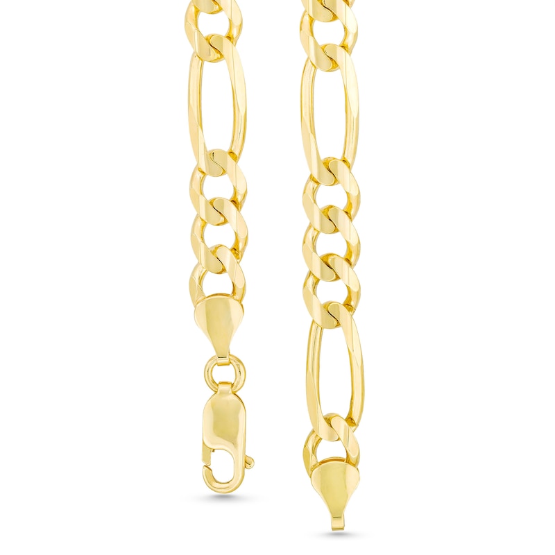 Zales Men's 7.0mm Curb Chain Necklace in Hollow 14K Gold - 22