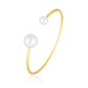 Thumbnail Image 0 of Freshwater Cultured Pearl Open Bangle in 10K Gold-7.5"