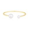 Thumbnail Image 1 of Freshwater Cultured Pearl Open Bangle in 10K Gold-7.5"