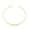 Thumbnail Image 2 of Freshwater Cultured Pearl Open Bangle in 10K Gold-7.5"