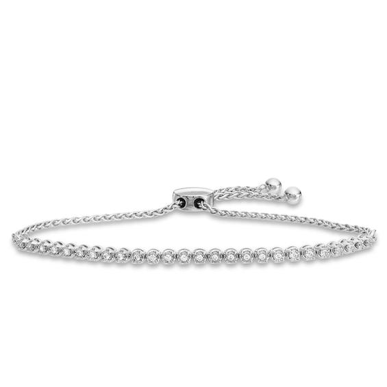 1/4 CT. T.w. Diamond Miracle Bolo Bracelet in Sterling Silver - 9.75"