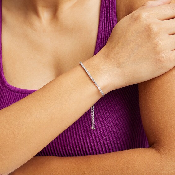 1/4 CT. T.w. Diamond Miracle Bolo Bracelet in Sterling Silver - 9.75"