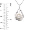 Thumbnail Image 3 of 8.0-8.5mm Freshwater Cultured Pearl Abstract Pendant in Sterling Silver – 18”