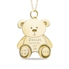 Thumbnail Image 1 of Engravable Birth Stats Teddy Bear Pendant in 10K White, Yellow or Rose Gold (5 Lines)