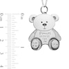 Thumbnail Image 3 of Engravable Birth Stats Teddy Bear Pendant in 10K White, Yellow or Rose Gold (5 Lines)