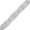 Thumbnail Image 1 of Men's 1 CT. T.W. Diamond Rectangle Link Bracelet in 10K White Gold - 8.5"