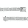 Thumbnail Image 3 of Men's 1 CT. T.W. Diamond Rectangle Link Bracelet in 10K White Gold - 8.5"