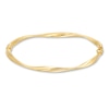 Thumbnail Image 0 of Hollow 4.0mm Wavy Flex Bangle Bracelet in 14K Gold - 7.25"