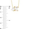 Thumbnail Image 3 of Pear-Shaped and Emerald-Cut White Lab-Created Sapphire Two Stone Necklace in Sterling Silver with 18K Gold Plate