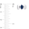 Thumbnail Image 3 of Eternally Bonded Marquise-Cut Blue Sapphire Bow Stud Earrings in 10K White Gold