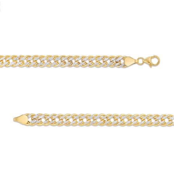 Hollow 7.0mm Diamond-Cut Chain Bracelet in 14K Gold - 7.5â