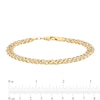 Thumbnail Image 3 of Hollow 7.0mm Diamond-Cut Chain Bracelet in 14K Gold - 7.5”