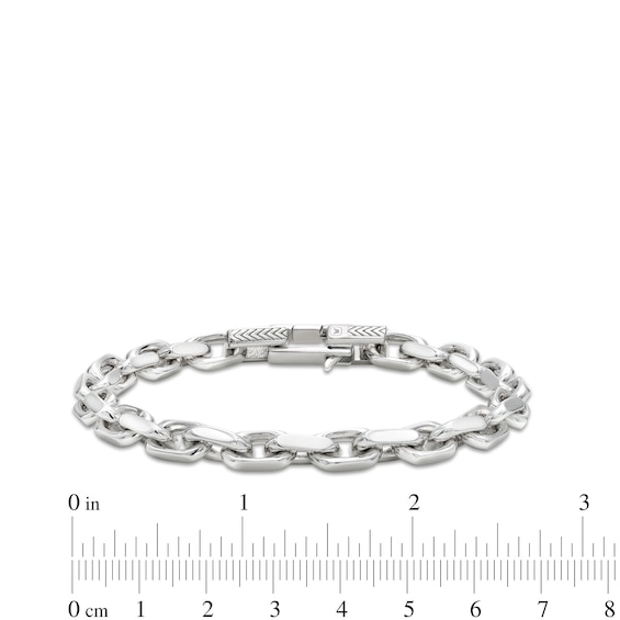 Vera Wang Men 6.8mm Anchor Chain Bracelet in Sterling Silver - 8.5"