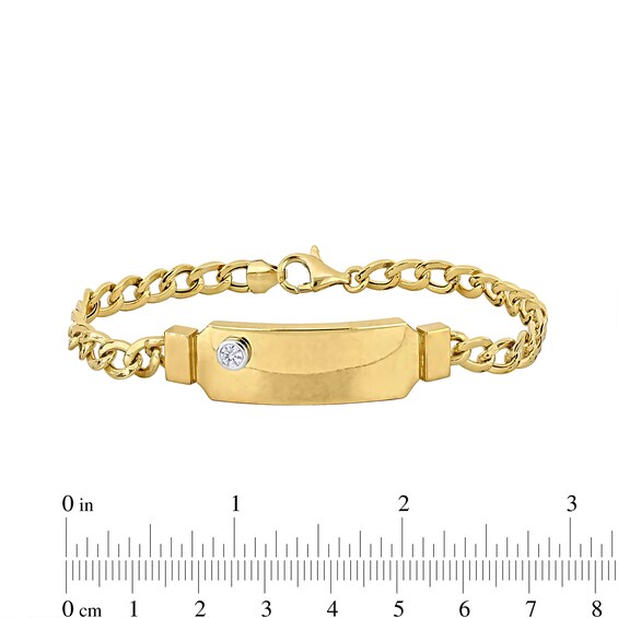 Eternally Bonded 1/5 CT. Diamond Bottle with Cap I.d. Curb Chain Bracelet in 14K Gold