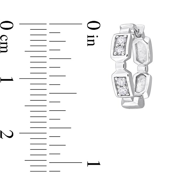Eternally Bonded 1/6 CT. T.w. Diamond Endless Bottle with Cap 12.0mm Hoop Earrings in 14K White Gold