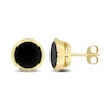 Thumbnail Image 1 of Eternally Bonded Men's 8.0mm Onyx Button Stud Earrings in 14K Gold