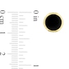 Thumbnail Image 3 of Eternally Bonded Men's 8.0mm Onyx Button Stud Earrings in 14K Gold