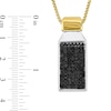 Thumbnail Image 1 of Eternally Bonded Men's 1-1/2 CT. T.W. Black Diamond Rectangle Bottle with Cap Pendant in 14K Two-Tone Gold