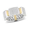 Thumbnail Image 1 of Eternally Bonded Men's 1 CT. T.W. Diamond Collar Station Band in 14K Two-Tone Gold