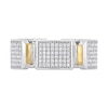 Thumbnail Image 4 of Eternally Bonded Men's 1 CT. T.W. Diamond Collar Station Band in 14K Two-Tone Gold