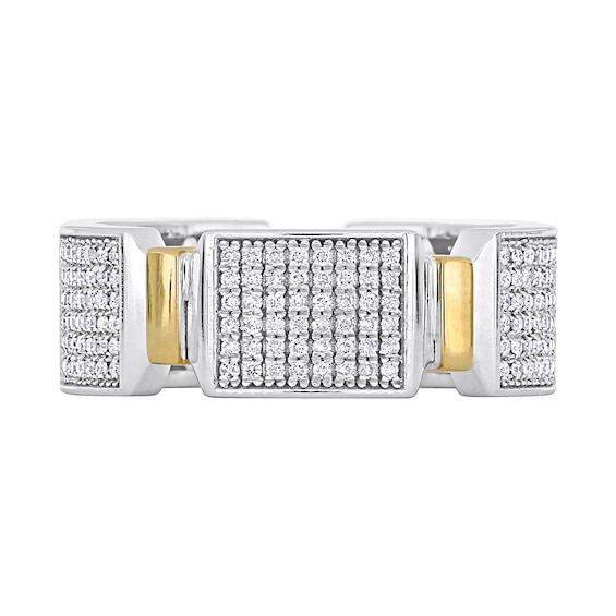 Eternally Bonded 1 CT. T.w. Diamond Collar Station Band in 14K Two-Tone Gold