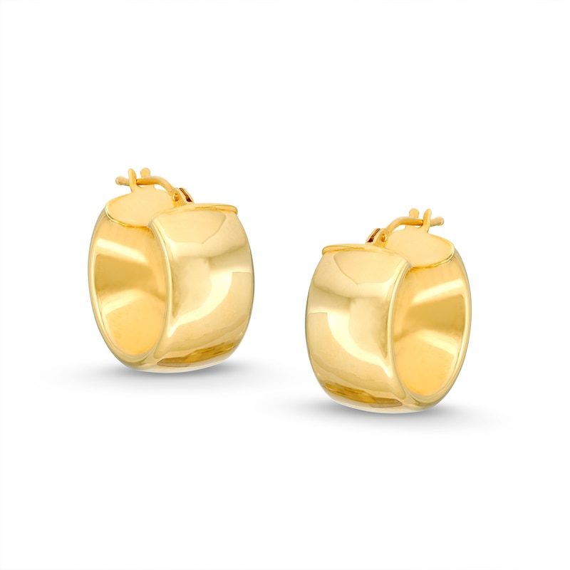 Main Image 1 of 10.0mm Wide Hoop Earrings in Hollow 14K Gold