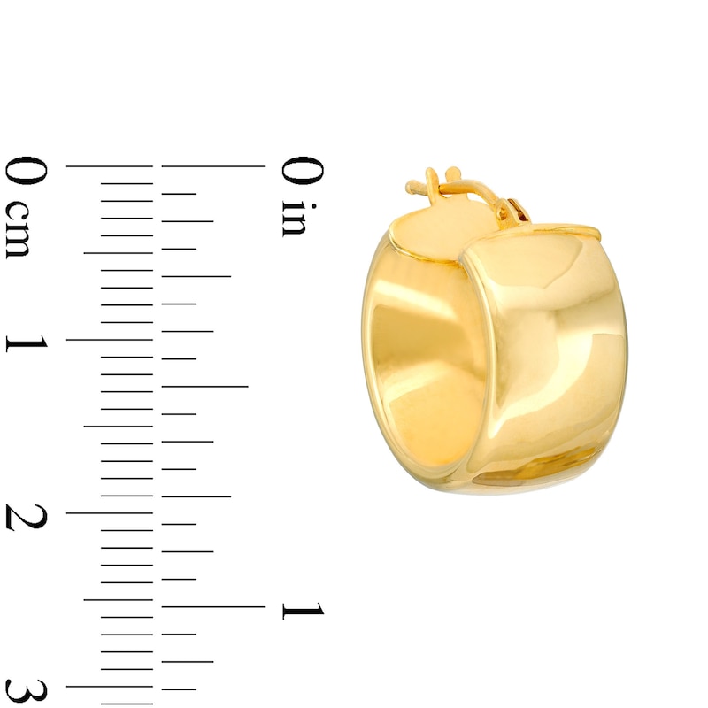 Main Image 2 of 10.0mm Wide Hoop Earrings in Hollow 14K Gold