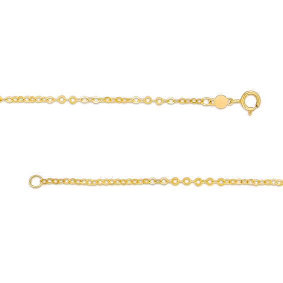 Virgin Mary Oval Pendant in Hollow 14K Gold