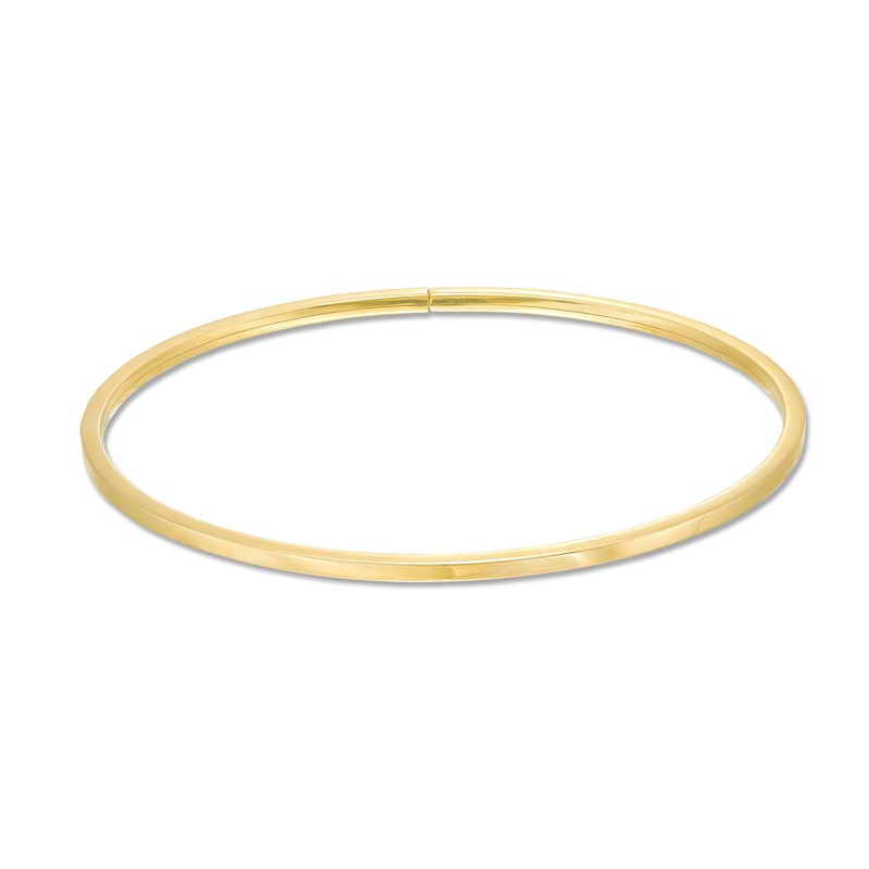 Hollow 3.0mm Flex Bangle Bracelet in 14K Gold