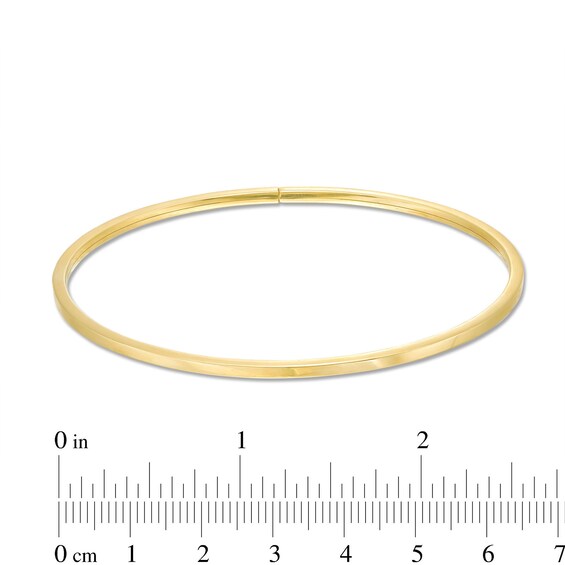 Hollow 3.0mm Flex Bangle Bracelet in 14K Gold