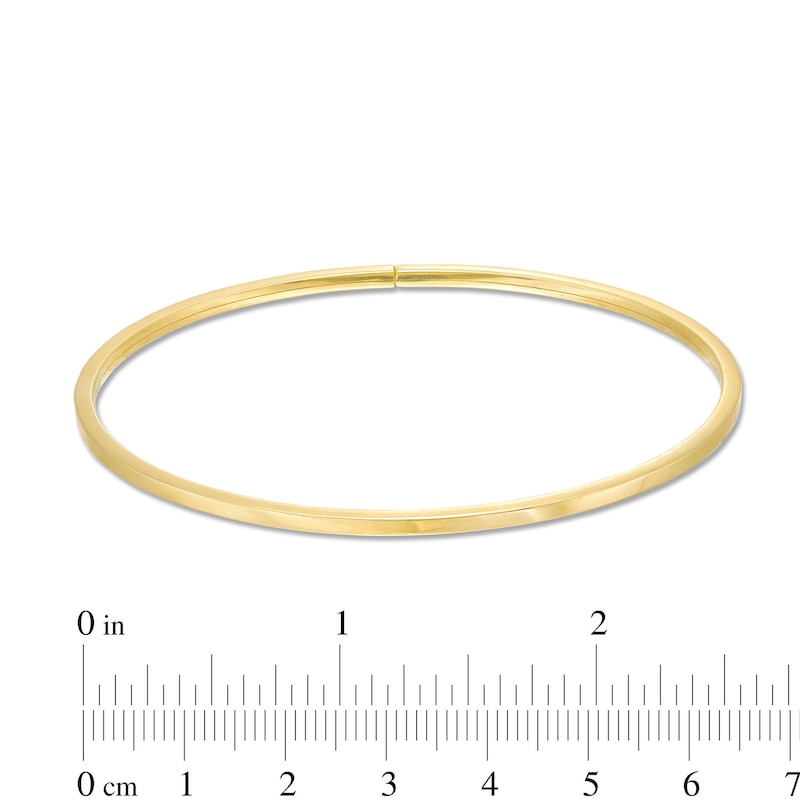 Hollow 3.0mm Flex Bangle Bracelet in 14K Gold