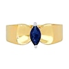 Thumbnail Image 4 of Eternally Bonded Marquise-Cut Blue Sapphire Solitaire Ring in 10K Gold