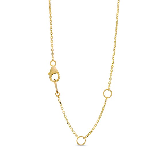 Diamond-Cut Paper Clip Double Drop Pendant in 14K Two-Tone Gold