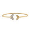 Thumbnail Image 1 of 1/8 CT. T.W. Diamond Butterflies Open Bangle in 10K Gold