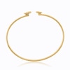 Thumbnail Image 2 of 1/8 CT. T.W. Diamond Butterflies Open Bangle in 10K Gold