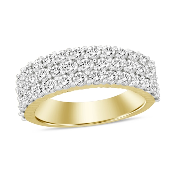 2-1/2 CT. T.w. Diamond Triple Row Band in 10K Gold