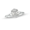 Thumbnail Image 1 of 1/5 CT. T.W. Multi-Diamond Hexagon Open Frame Ring in 10K White Gold