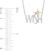 Thumbnail Image 3 of Enchanted Disney Wish 1/8 CT. T.W. Diamond "WISH" Logo Necklace in Sterling Silver and 10K Gold