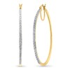 Thumbnail Image 1 of 1 CT. T.W. Diamond 2.0mm Hoop Earrings in 10K Gold