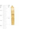 Thumbnail Image 3 of Diamond-Cut 6.0mm Oval Hoop Earrings in Hollow 14K Gold