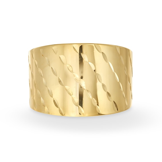 Grooved Multi-Row Band in 10K Gold - Size 7