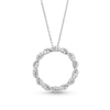 Thumbnail Image 0 of 1/5 CT. T.W. Diamond Twist Circle Pendant in Sterling Silver